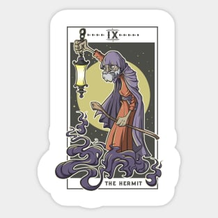 The Hermit Tarot Card Goth Gothic Gift Occult Comic Graphic Sticker
